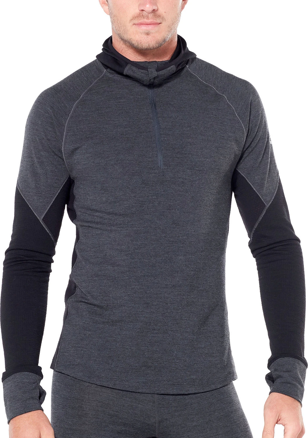 Icebreaker 260 Zone Long Sleeve Half Zip Hood - Men's|-|Chandail à Capuchon Et Demi-glissière 260 Zone - Homme 8 Icebreaker 260 Zone Long Sleeve Half Zip Hood - Men's|-|Chandail à Capuchon Et Demi-glissière 260 Zone - Homme - Image 6