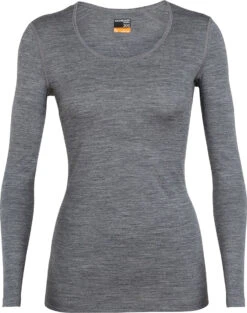 Icebreaker 200 Oasis Long Sleeve Scoop - Women's|-|Chandail à Manches Longues 200 Oasis Scoop - Femme -Icebreaker ICE 104378 7EGritstone 20Heather ebe6623f 17fb 4efa 97d6 ba42f91d4378