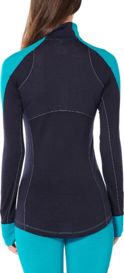Icebreaker 260 Zone Long Sleeve Half Zip - Women's|-|Chandail à Manches Longues Et Demi-glissière 260 Zone - Femme -Icebreaker ICE 104394 7E 7EBack 20Arctic 20Teal 20 20Midnight 20Navy 7ed4d9ef 56b8 4e46 afe5 9bc0d340db00