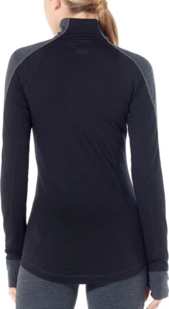 Icebreaker 260 Zone Long Sleeve Half Zip - Women's|-|Chandail à Manches Longues Et Demi-glissière 260 Zone - Femme -Icebreaker ICE 104394 7E 7EBack 20Jet 20Heather 20 20Black 20 20Snow 32dae245 86d2 46c8 90b6 5b1c4239da38