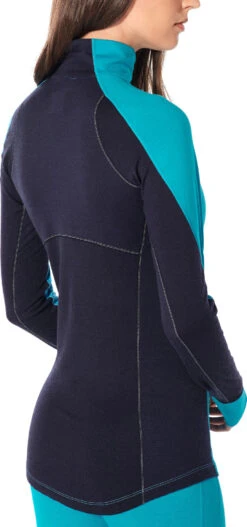 Icebreaker 260 Zone Long Sleeve Half Zip - Women's|-|Chandail à Manches Longues Et Demi-glissière 260 Zone - Femme -Icebreaker ICE 104394 7E 7EDetail2 20Arctic 20Teal 20 20Midnight 20Navy