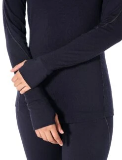 Icebreaker 260 Zone Long Sleeve Half Zip - Women's|-|Chandail à Manches Longues Et Demi-glissière 260 Zone - Femme -Icebreaker ICE 104394 7E 7EDetail2 20Midnight 20Navy