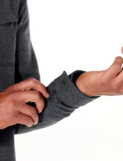 Icebreaker Lodge Long Sleeve Flannel Shirt - Men's|-|Chemise à Manches Longues Lodge Flannel - Homme -Icebreaker ICE 104478 7E 7ESleeve 20Black 20 20Gritstone 20Heather 20 20Twill