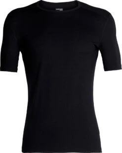Haut Col Rond Isotherme Oasis Short Sleeve Crewe 200 En Mérinos|-|Icebreaker Men's Merino 200 Oasis Short Sleeve Crewe T-Shirt | Black | 100% Merino Wool