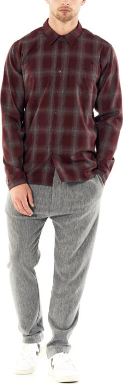 Icebreaker Departure II Long Sleeve Shirt - Men's|-|Chemise à Manches Longues Departure II - Homme 39 Icebreaker Departure II Long Sleeve Shirt - Men's|-|Chemise à Manches Longues Departure II - Homme -Icebreaker ICE 104512 7E 7Efr 20Redwood