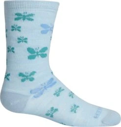 Icebreaker Lifestyle Ultra Light Crew Butterflies - Kids|-|Chaussettes Ultralégèrs Butterflies Enfant