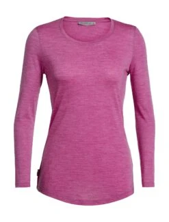 Icebreaker Sphere LS Low Crewe - Women's|-|Haut Léger à Manches Longues Et Col Rond Sphere - Femme -Icebreaker ICE 104677 7EAmore 20Heather 00b1244c 7c3b 4874 a024 fc11da51b84c