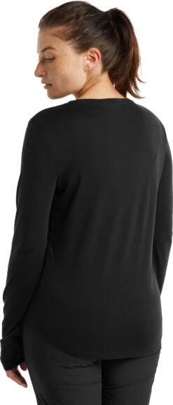 Icebreaker Sphere LS Low Crewe - Women's|-|Haut Léger à Manches Longues Et Col Rond Sphere - Femme -Icebreaker ICE 104677 7E 7EDetail1 20Black 20 20001