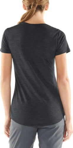 Icebreaker Sphere Short Sleeve Low Crewe - Women's|-|T-shirt Sphere - Femme -Icebreaker ICE 104680 7EBlack 20Heather 7Ebck