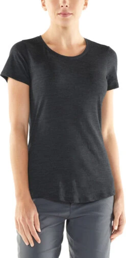 Icebreaker Sphere Short Sleeve Low Crewe - Women's|-|T-shirt Sphere - Femme -Icebreaker ICE 104680 7EBlack 20Heather 7Efrt
