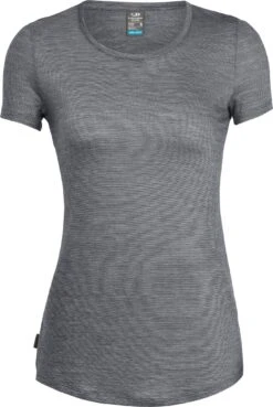 Icebreaker Sphere Short Sleeve Low Crewe - Women's|-|T-shirt Sphere - Femme -Icebreaker ICE 104680 7EPanther 20 20Snow 20 20Stripe