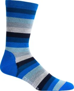 Icebreaker Lifestyle Ultralight Crew Stripe - Men's|-|Chaussettes Ultralégères Lifestyle Stripe - Homme -Icebreaker ICE 104691 7ELapis 20 20Estate 20Blue