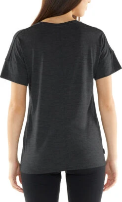 Icebreaker Solace Short Sleeve Low Crewe - Women's|-|T-shirt Solace - Femme -Icebreaker ICE 104702 7E 7Ebck 20Black 20Heather 17853eb0 679e 4da2 9858 f57769aae917