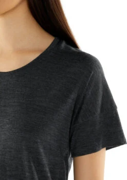 Icebreaker Solace Short Sleeve Low Crewe - Women's|-|T-shirt Solace - Femme -Icebreaker ICE 104702 7E 7Ezoom 20Black 20Heather 2ca83a78 7231 43c1 bc91 a014f9edce13