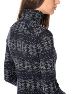 Icebreaker 250 Vertex LS Half Zip Crystalline - Women's|-|250 Vertex LS Half Zip Crystalline - Femme -Icebreaker ICE 104719 7E 7EDetail1 20Midnight 20Navy