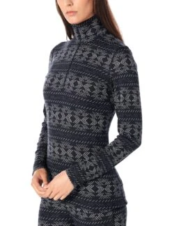 Icebreaker 250 Vertex LS Half Zip Crystalline - Women's|-|250 Vertex LS Half Zip Crystalline - Femme -Icebreaker ICE 104719 7E 7EDetail2 20Midnight 20Navy