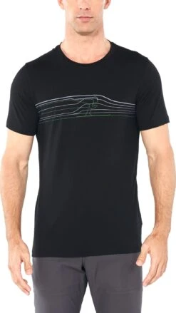 Icebreaker Tech Lite SS Crewe Ski Racer - Men's|-|T-shirt à Manches Courtes Et Col Rond Tech Lite Ski Racer - Homme -Icebreaker ICE 104722 7E 7EFront 20Black f13f3283 b24a 45c3 985c 5b2dc36f7ab5
