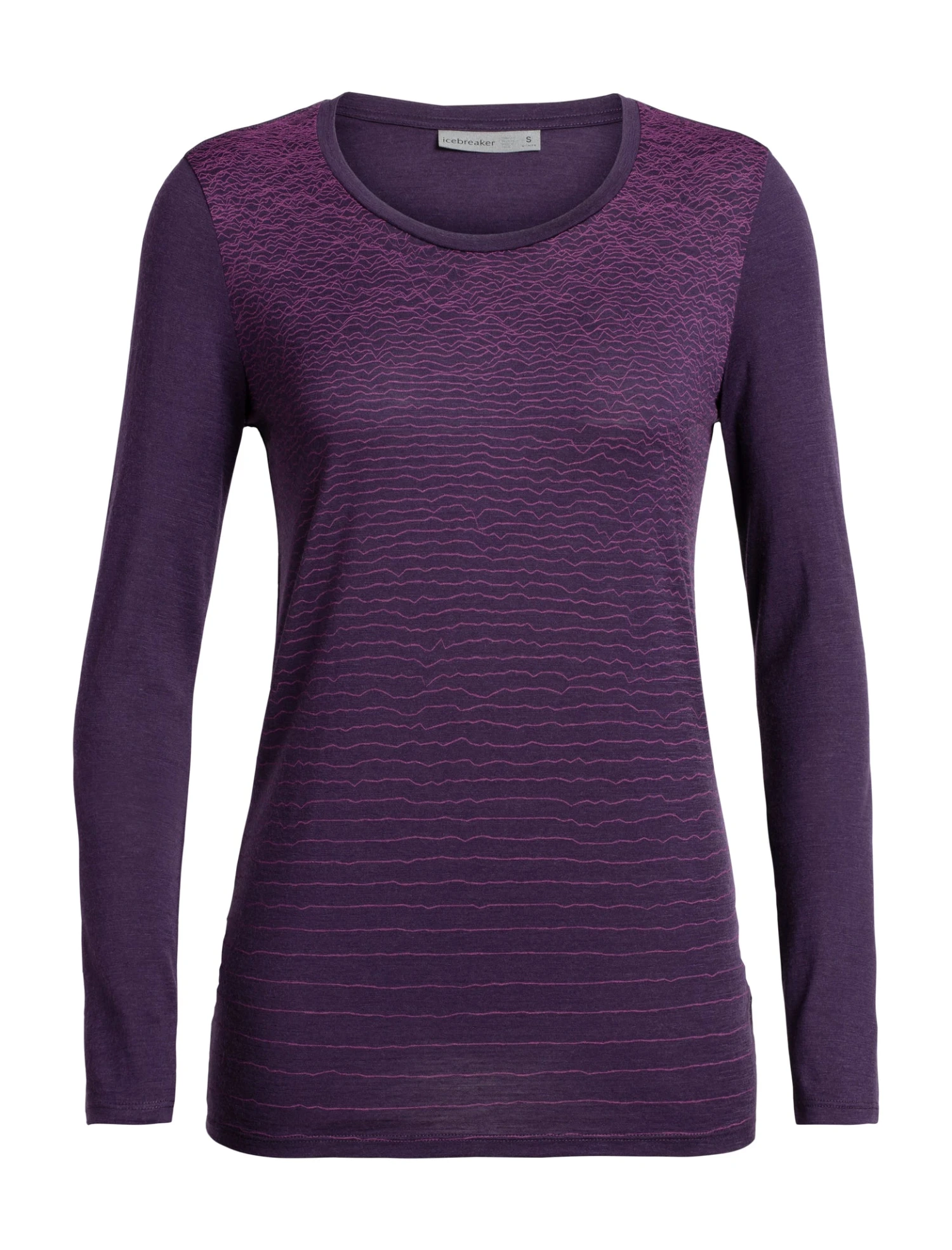 Icebreaker Tech Lite LS Low Crewe Landscape Lines - Women's|-|Haut Léger à Manches Longues Et Col Rond Tech Lite Landscape Lines - Femme 4 Icebreaker Tech Lite LS Low Crewe Landscape Lines - Women's|-|Haut Léger à Manches Longues Et Col Rond Tech Lite Landscape Lines - Femme - Image 2