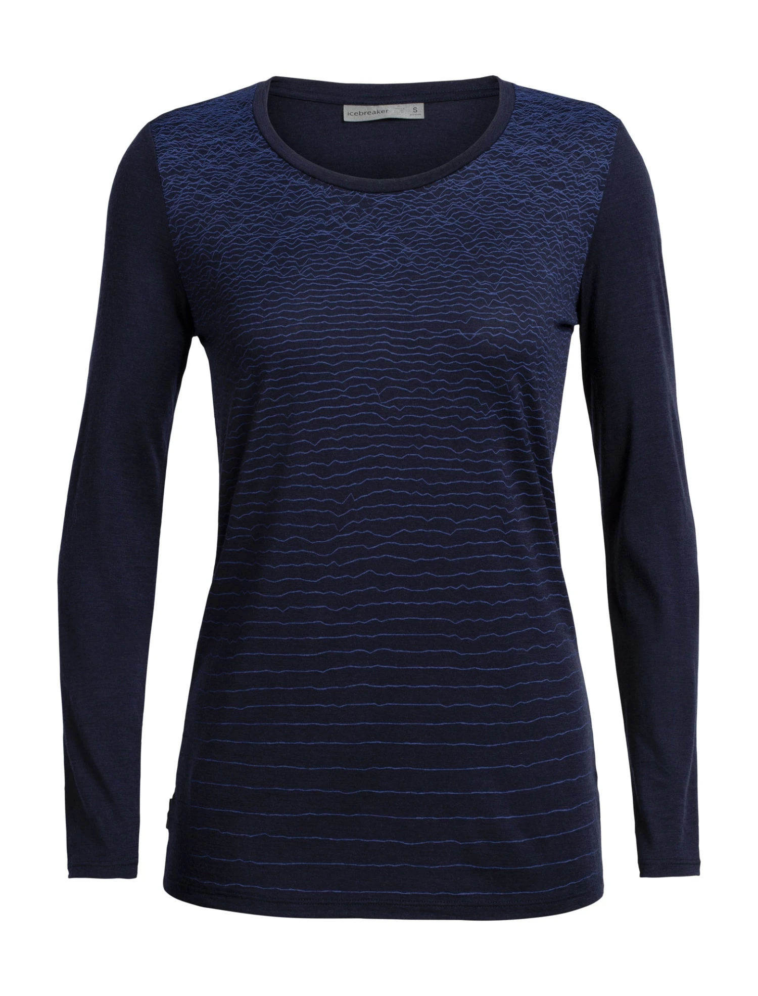 Icebreaker Tech Lite LS Low Crewe Landscape Lines - Women's|-|Haut Léger à Manches Longues Et Col Rond Tech Lite Landscape Lines - Femme 3 Icebreaker Tech Lite LS Low Crewe Landscape Lines - Women's|-|Haut Léger à Manches Longues Et Col Rond Tech Lite Landscape Lines - Femme