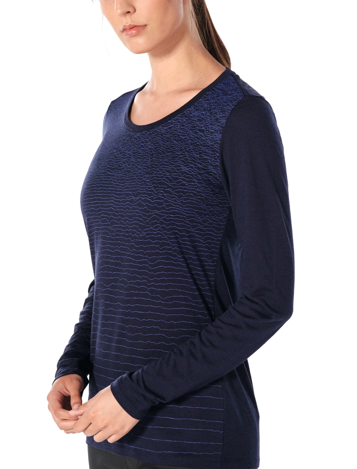 Icebreaker Tech Lite LS Low Crewe Landscape Lines - Women's|-|Haut Léger à Manches Longues Et Col Rond Tech Lite Landscape Lines - Femme 8 Icebreaker Tech Lite LS Low Crewe Landscape Lines - Women's|-|Haut Léger à Manches Longues Et Col Rond Tech Lite Landscape Lines - Femme - Image 6