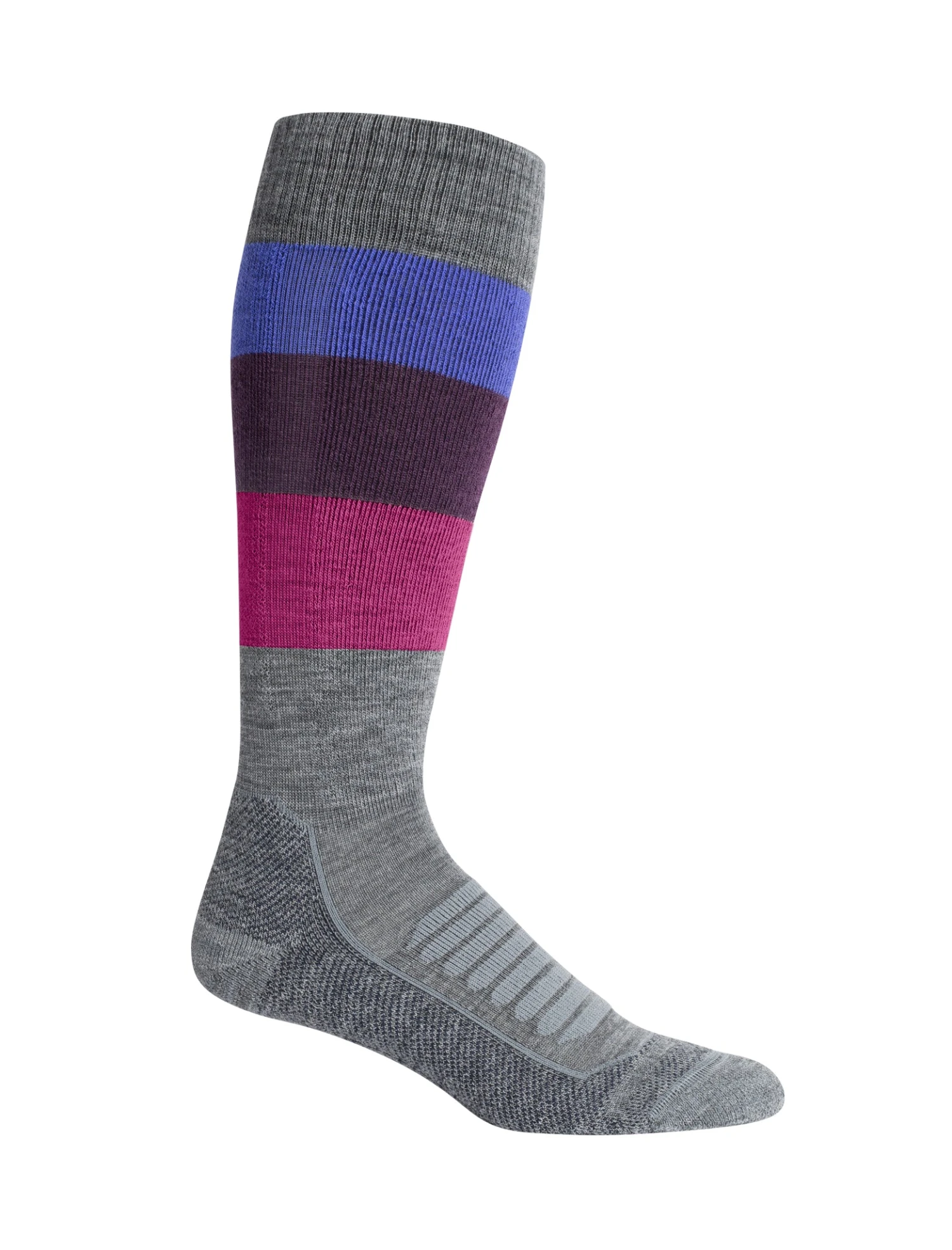 Icebreaker Ski+ Medium Over The Calf Wide Stripe - Women's|-|Chaussettes Ski+ Medium Over The Calf Wide Stripe - Femme 4 Icebreaker Ski+ Medium Over The Calf Wide Stripe - Women's|-|Chaussettes Ski+ Medium Over The Calf Wide Stripe - Femme - Image 2