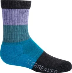 Icebreaker Hike Light Crew Macro Stripe - Kids|-|Chaussettes Hike Light Crew Macro Stripe - Enfant