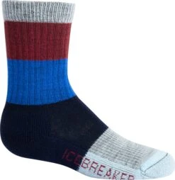 Icebreaker Hike Light Crew Macro Stripe - Kids|-|Chaussettes Hike Light Crew Macro Stripe - Enfant -Icebreaker ICE 104885 7EPort 20Royale 20Lapis