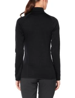 Icebreaker Elemental LS Zip - Women's|-|Haut Pleine Glissière à Manches Longues Elemental - Femme -Icebreaker ICE 104895 7E 7EBack 20Black 9130633f 758c 435b 9f50 03e232532a5f
