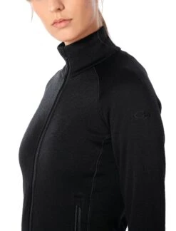 Icebreaker Elemental LS Zip - Women's|-|Haut Pleine Glissière à Manches Longues Elemental - Femme -Icebreaker ICE 104895 7E 7EDetail2 20Black