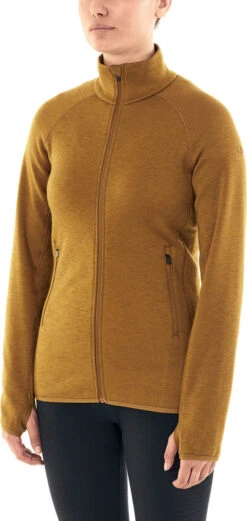 Icebreaker Elemental LS Zip - Women's|-|Haut Pleine Glissière à Manches Longues Elemental - Femme -Icebreaker ICE 104895 7E 7Es 20Curry