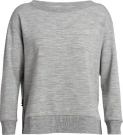 Icebreaker Real Fleece LS Crewe - Women's|-|Haut Molletonné à Manches Longues Et Col Rond Real - Femme -Icebreaker ICE 104931 7EMetro 20Heather