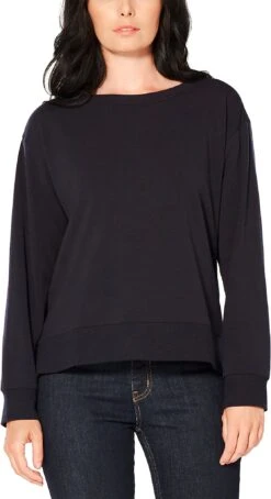 Icebreaker Real Fleece LS Crewe - Women's|-|Haut Molletonné à Manches Longues Et Col Rond Real - Femme -Icebreaker ICE 104931 7E 7EFront 20Deep 20Midnight