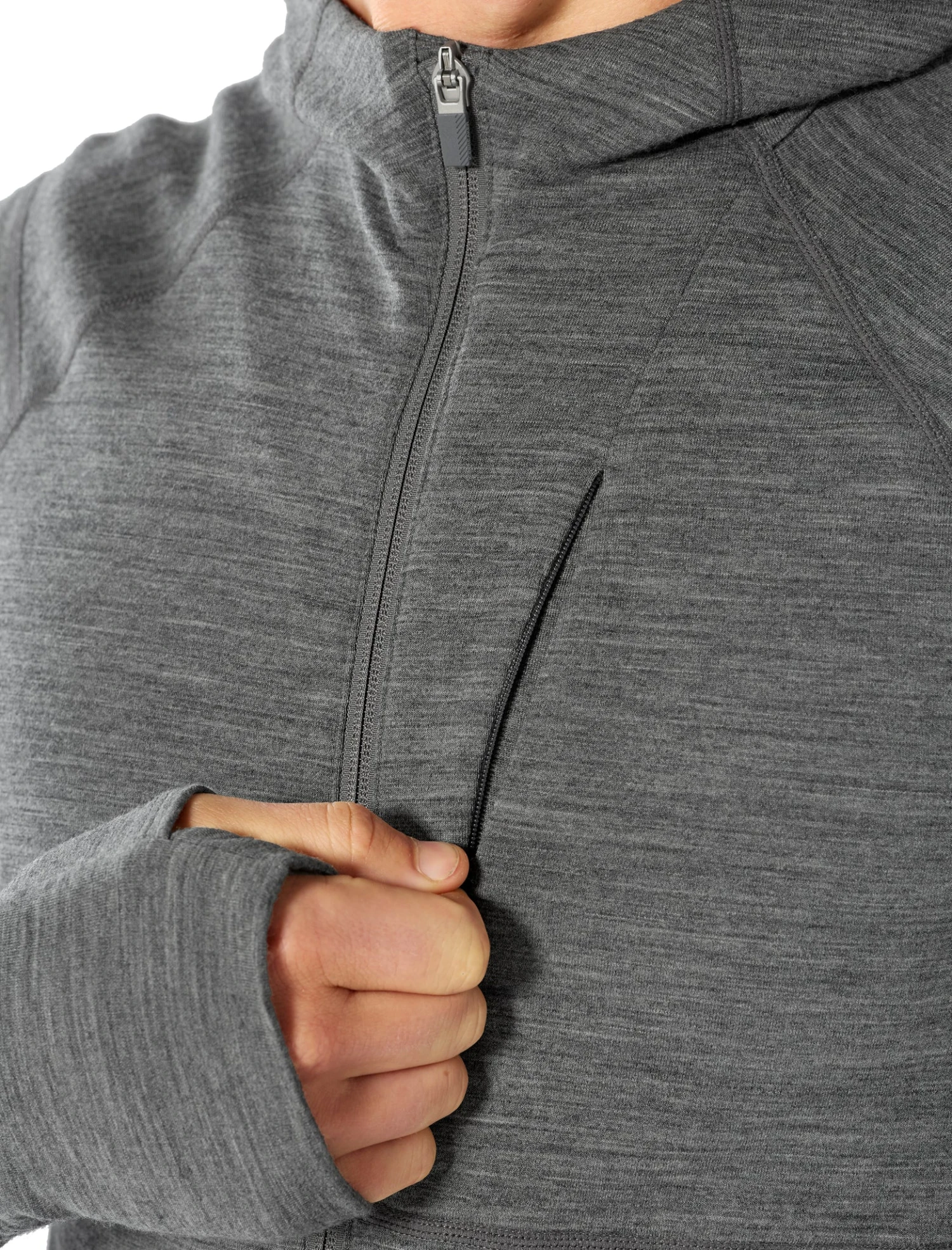 Icebreaker Quantum II Long Sleeve Zip Hood - Men's|-|Chandail à Manches Longues Et Capuchon Quantum II Zip - Homme 8 Icebreaker Quantum II Long Sleeve Zip Hood - Men's|-|Chandail à Manches Longues Et Capuchon Quantum II Zip - Homme - Image 6