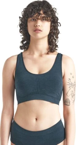Icebreaker Cool-Lite Anatomica Seamless Sport Bra - Women's|-|Brassière Cool-Lite Anatomica Seamless Sport - Femme -Icebreaker ICE 104993 7E 7EFront 20Serene 20Blue