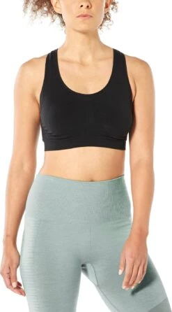 Icebreaker Cool-Lite Anatomica Seamless Sport Bra - Women's|-|Brassière Cool-Lite Anatomica Seamless Sport - Femme -Icebreaker ICE 104993 7E 7EModelF 20Black