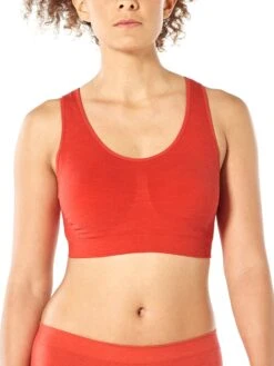 Icebreaker Cool-Lite Anatomica Seamless Sport Bra - Women's|-|Brassière Cool-Lite Anatomica Seamless Sport - Femme -Icebreaker ICE 104993 7E 7EModelF 20Fire