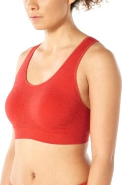 Icebreaker Cool-Lite Anatomica Seamless Sport Bra - Women's|-|Brassière Cool-Lite Anatomica Seamless Sport - Femme -Icebreaker ICE 104993 7E 7EModelS 20Fire