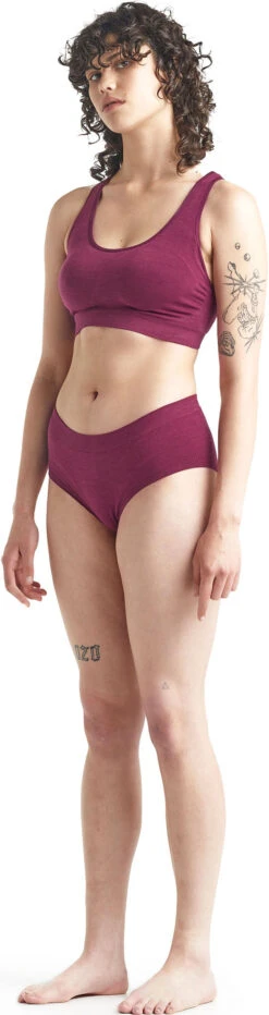 Icebreaker Cool-Lite Anatomica Seamless Sport Bra - Women's|-|Brassière Cool-Lite Anatomica Seamless Sport - Femme -Icebreaker ICE 104993 7E 7EStandard 20Outfit 20Brazilwood