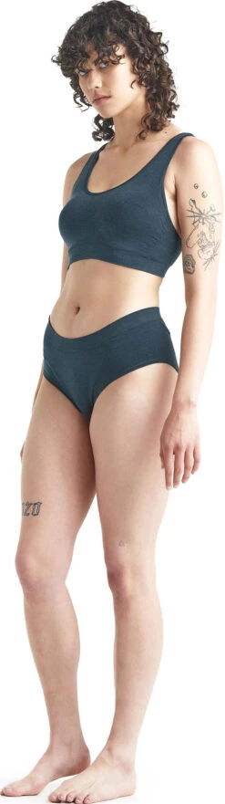 Icebreaker Cool-Lite Anatomica Seamless Sport Bra - Women's|-|Brassière Cool-Lite Anatomica Seamless Sport - Femme -Icebreaker ICE 104993 7E 7EStandard 20Outfit 20Serene 20Blue