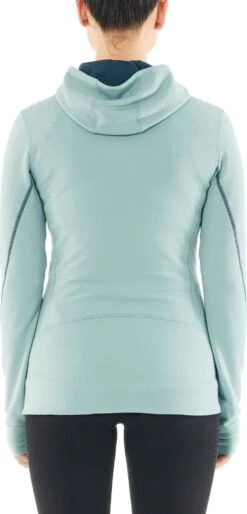 Icebreaker Quantum II Long Sleeve Zip Hood - Women's|-|Chandail à Manches Longues Et Capuchon Quantum II Zip - Femme -Icebreaker ICE 105041 7E 7EDetail2 20Hydro