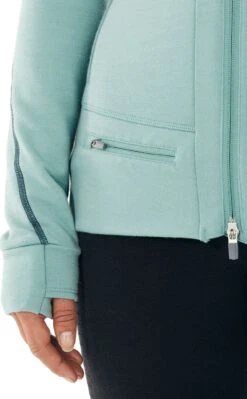 Icebreaker Quantum II Long Sleeve Zip Hood - Women's|-|Chandail à Manches Longues Et Capuchon Quantum II Zip - Femme -Icebreaker ICE 105041 7E 7EDetail3 20Hydro