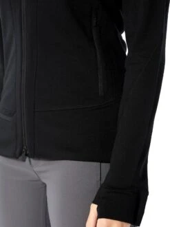 Icebreaker Quantum II Long Sleeve Zip Hood - Women's|-|Chandail à Manches Longues Et Capuchon Quantum II Zip - Femme -Icebreaker ICE 105041 7E 7EZoomP 20Black
