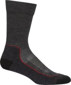 Icebreaker Hike+ Light Crew Socks - Men's|-|Chaussettes Hike+ Light Crew - Homme -Icebreaker ICE 105103 7EJet 20Heather