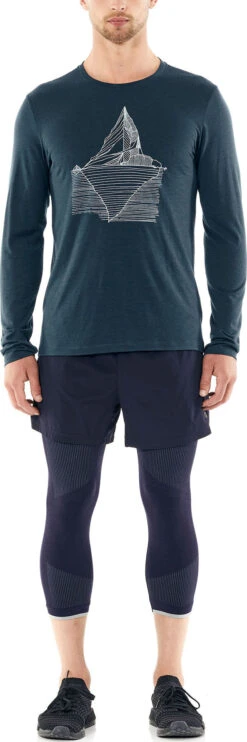 Icebreaker Tech Lite Oneberg Long Sleeve Crewe - Men's |-|T-Shirt à Manches Longues Tech Lite Oneberg Crewe - Homme 14 Icebreaker Tech Lite Oneberg Long Sleeve Crewe - Men's |-|T-Shirt à Manches Longues Tech Lite Oneberg Crewe - Homme -Icebreaker ICE 105162 7E 7EStandard 20Outfit 20Nightfall