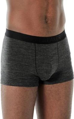 Cool-Lite™ Boxeur Anatomica|-|icebreaker Men's Cool Lite™ Anatomica Trunks -Icebreaker ICE 105223 7E 7Ef 20Black 20Heather