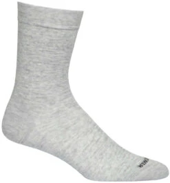 Icebreaker Lifestyle Fine Gauge Crew Socks - Women's|-|Chaussettes Mi-mollet Lifestyle Fine Gauge - Femme -Icebreaker ICE 105253 7EGrey 20Gritstone 20Heather 20 20Snow 20White