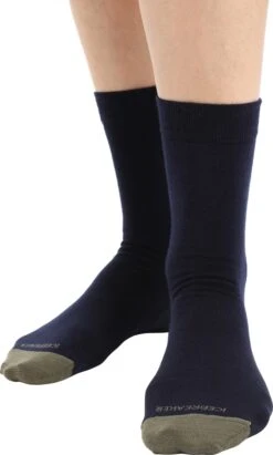 Icebreaker Lifestyle Fine Gauge Crew Socks - Women's|-|Chaussettes Mi-mollet Lifestyle Fine Gauge - Femme -Icebreaker ICE 105253 7E 7EFront 20Midnight 20Navy 20 20Loden