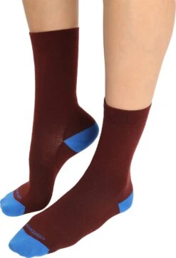 Icebreaker Lifestyle Fine Gauge Crew Socks - Women's|-|Chaussettes Mi-mollet Lifestyle Fine Gauge - Femme -Icebreaker ICE 105253 7E 7ESide1 20Espresso 20 20Lazurite