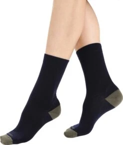 Icebreaker Lifestyle Fine Gauge Crew Socks - Women's|-|Chaussettes Mi-mollet Lifestyle Fine Gauge - Femme -Icebreaker ICE 105253 7E 7ESide 20Midnight 20Navy 20 20Loden