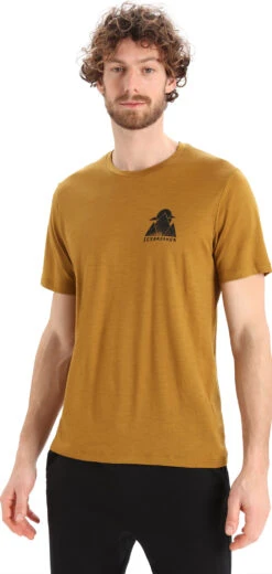 Icebreaker Tech Lite II Alp Ascension Merino Short Sleeve T-Shirt - Men's|-|T-shirt à Manches Courtes En Laine Mérinos Alp Ascension Tech Lite II - Homme -Icebreaker ICE IB0A56AA 7E 7EFront 20Clove 20 20Alp